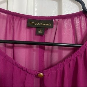 BOLD elements Vibrant Pink Blouse